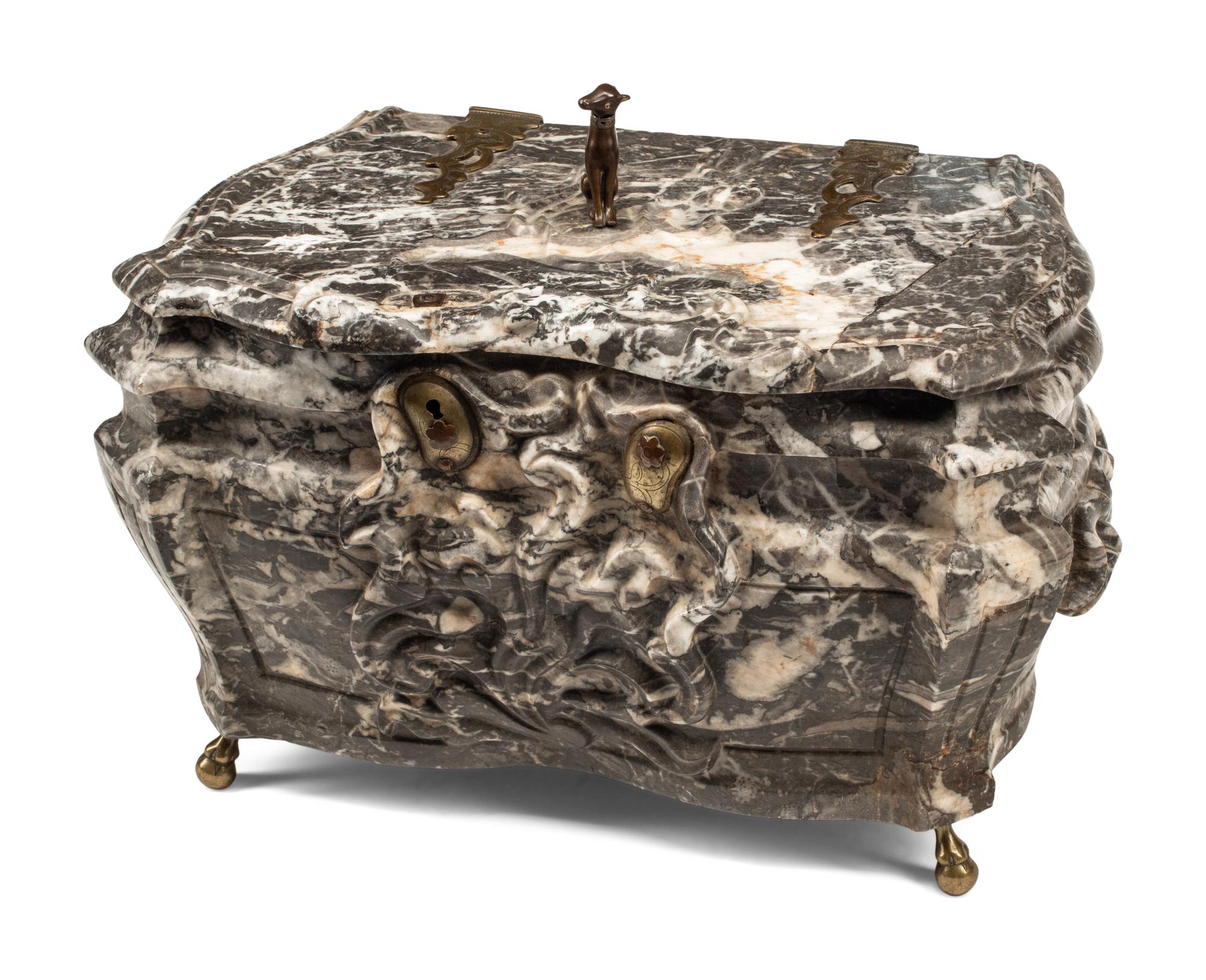 An Italian Marble Tea Caddy