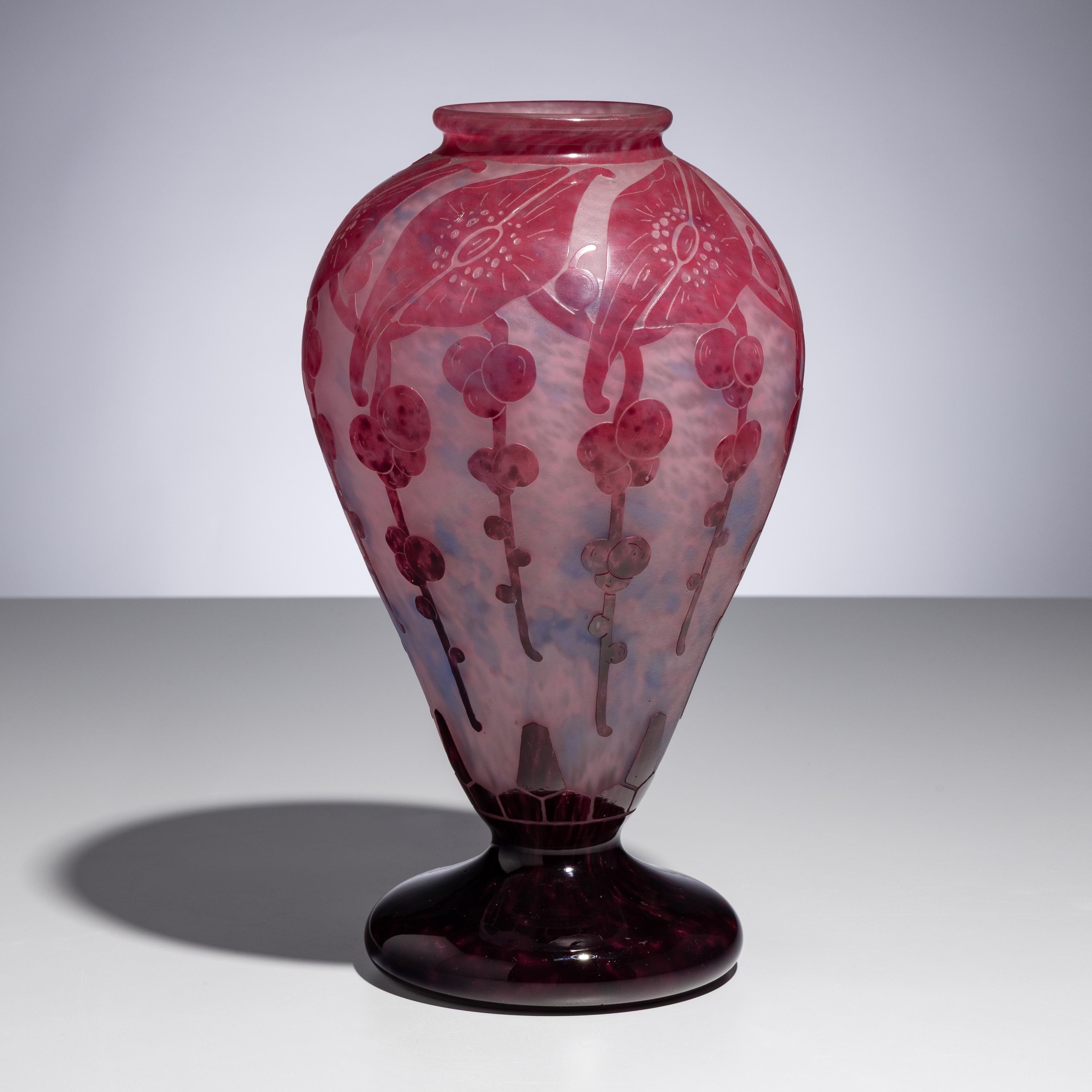 Charles Schneider (French, 1881–1953) — Garance Vase, c. 1920 for Le Verre Français