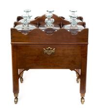 An English Mahogany Cellarette Height 23 x width 20 1/4 x depth 14 1/2 inches. — 19TH CENTURY