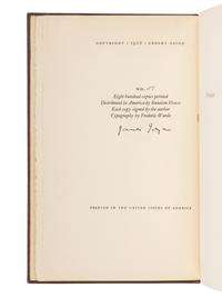 JOYCE, James (1882-1941). Anna Livia Plurabelle. New York: Crosby Gaige, 1928.