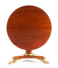 A William IV Parcel Gilt Mahogany Center Table Height 28 x diameter of top 41 inches. — 19TH CENTURY