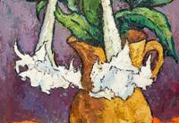 Urn with Petunias and Pansies , 1971, and Datura en Pichet , 1967 (two works)