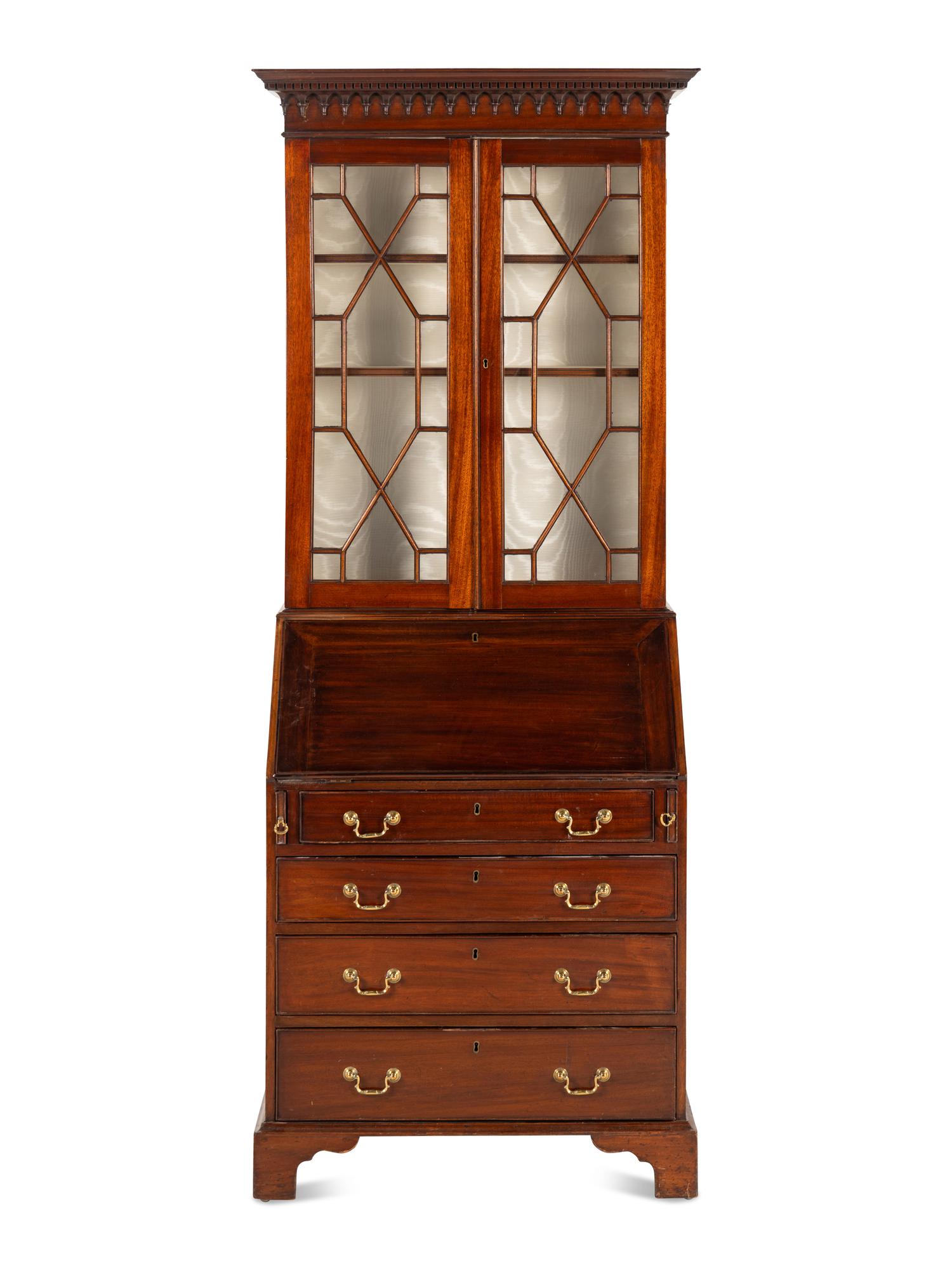 A George III Style Mahogany Secretary Bookcase