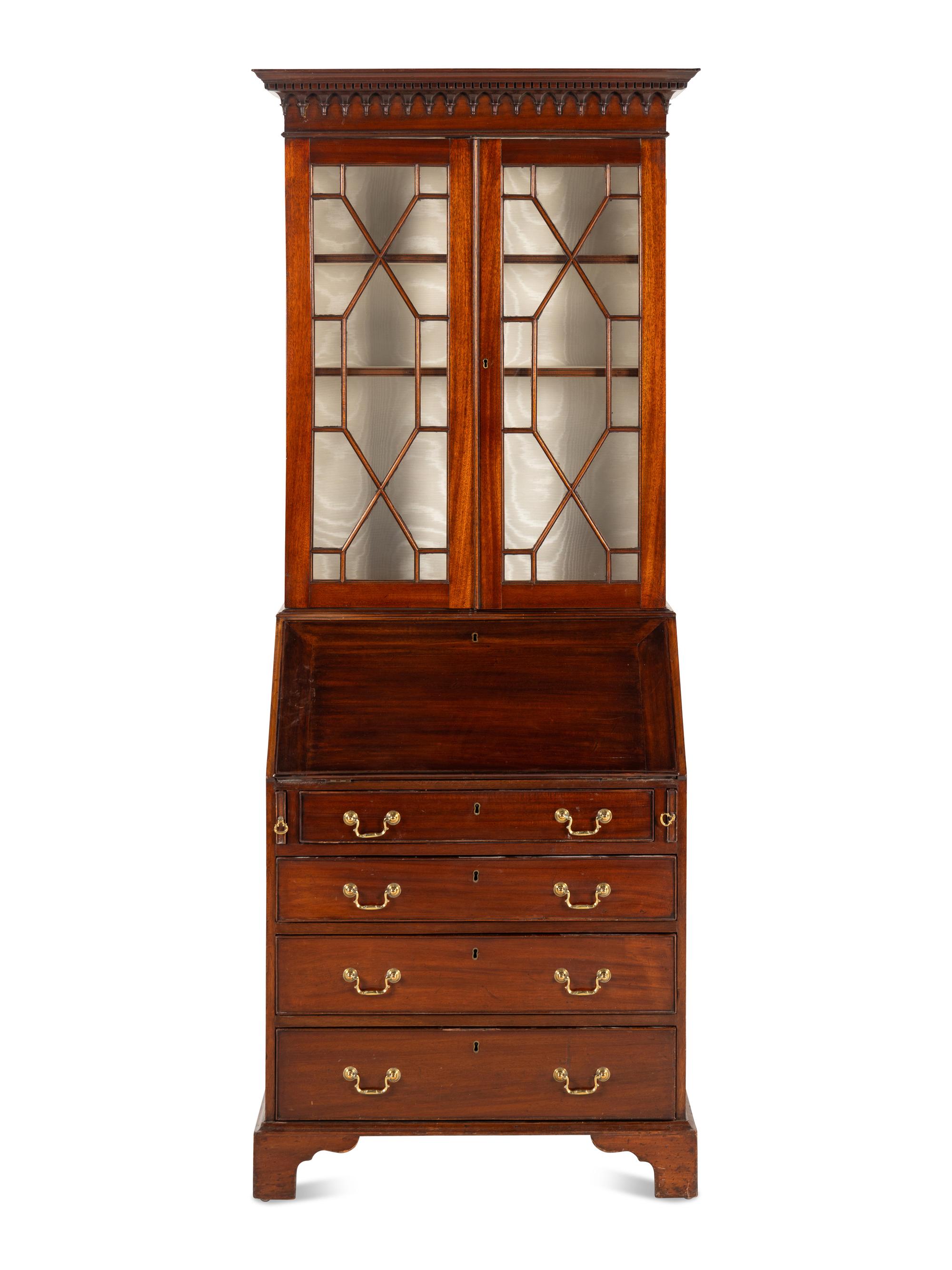 A George III Style Mahogany Secretary Bookcase