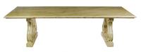 A Neoclassical Style Simulated Marble Dining Table Height 30 x width 110 x depth 40 inches. — 20TH CENTURY