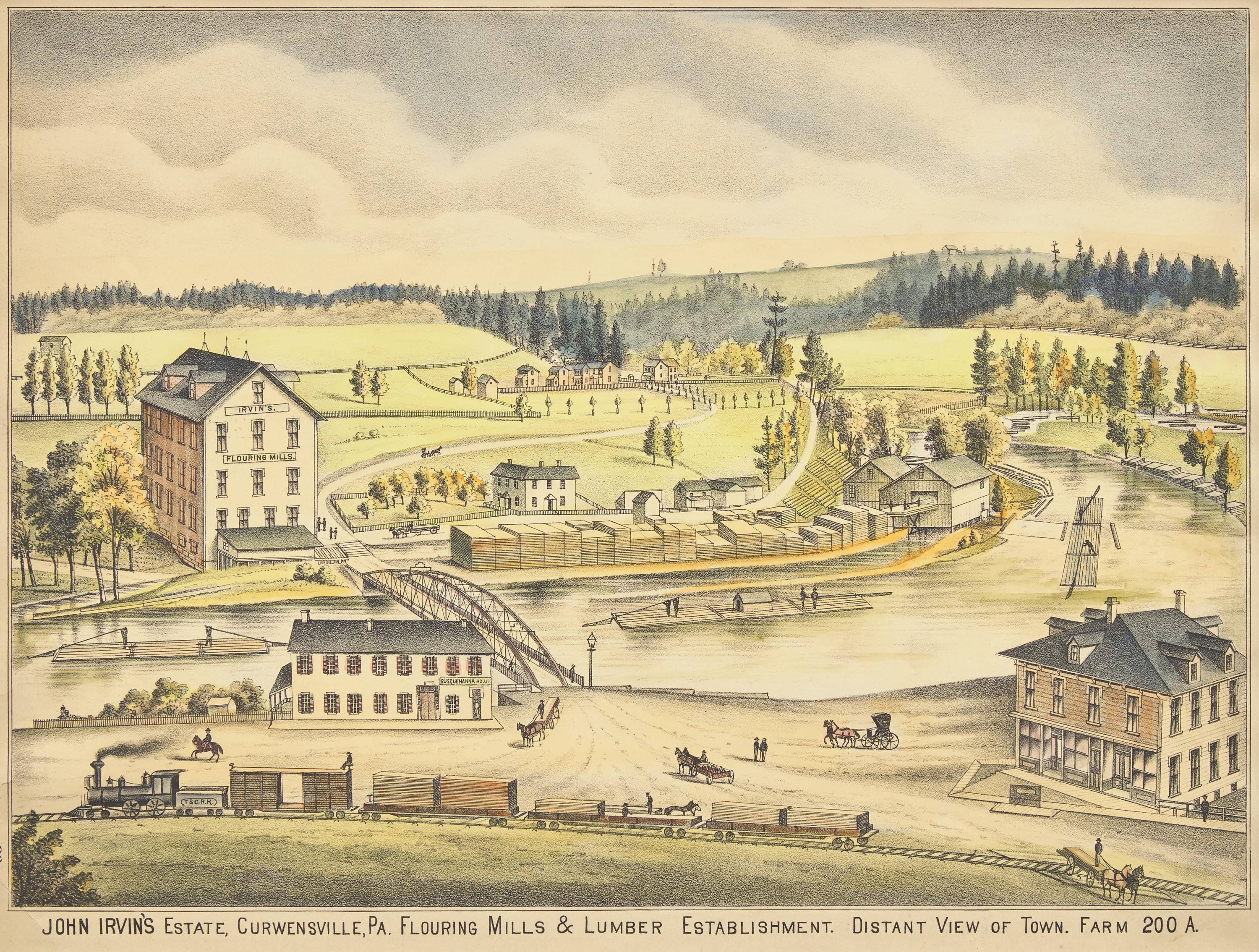 [Philadelphia] Group of 8 views and scenes of Philadelphia and Pennsylvania