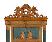 A Neoclassical Painted and Parcel Gilt Mirror