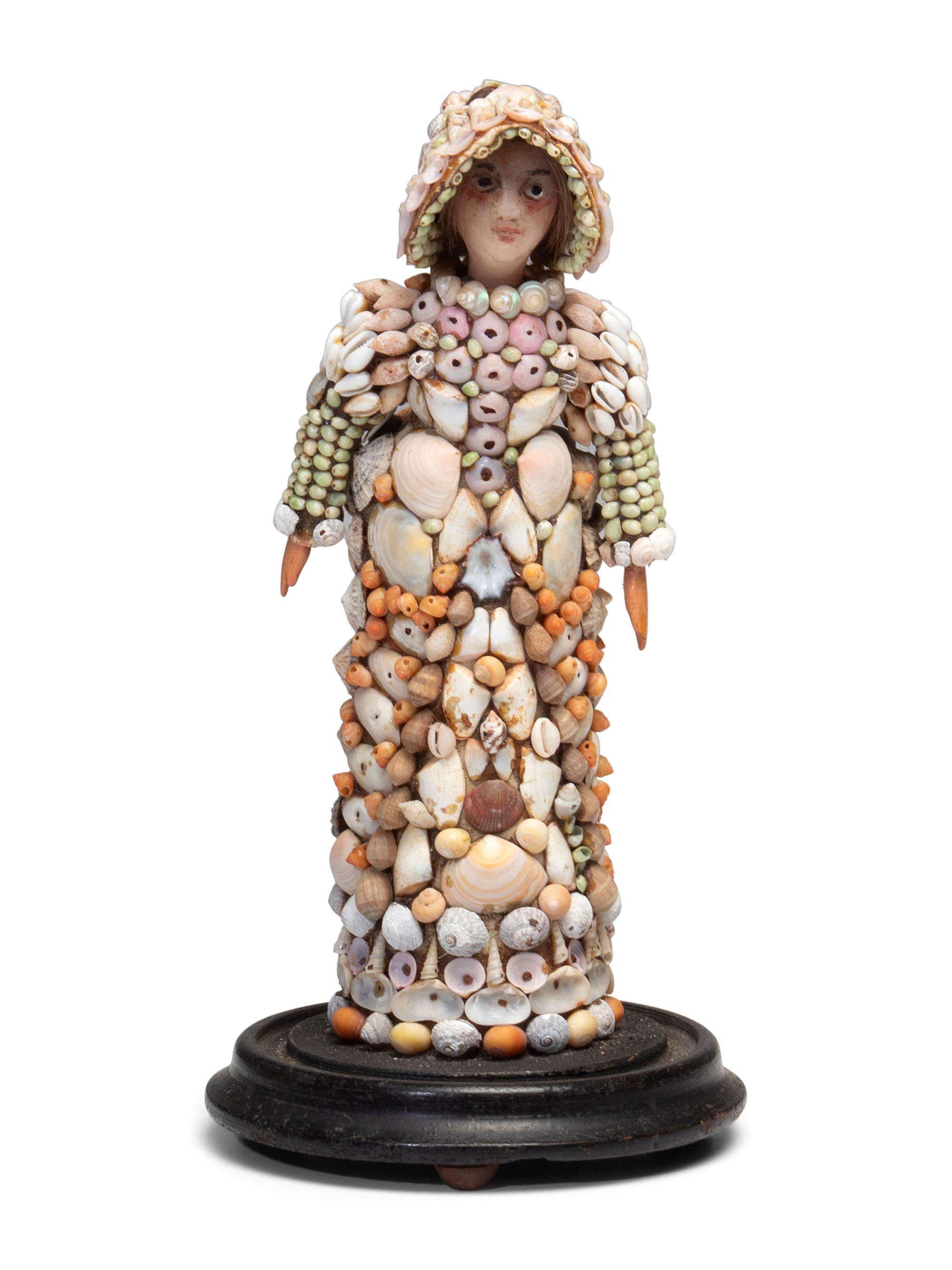 A Victorian Shell Encrusted Figure