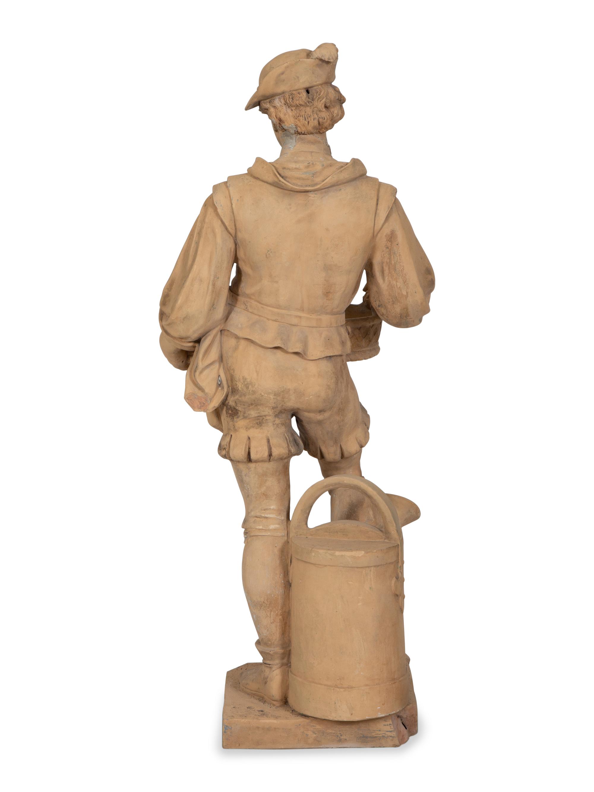 A Terra Cotta Figural Jardinière