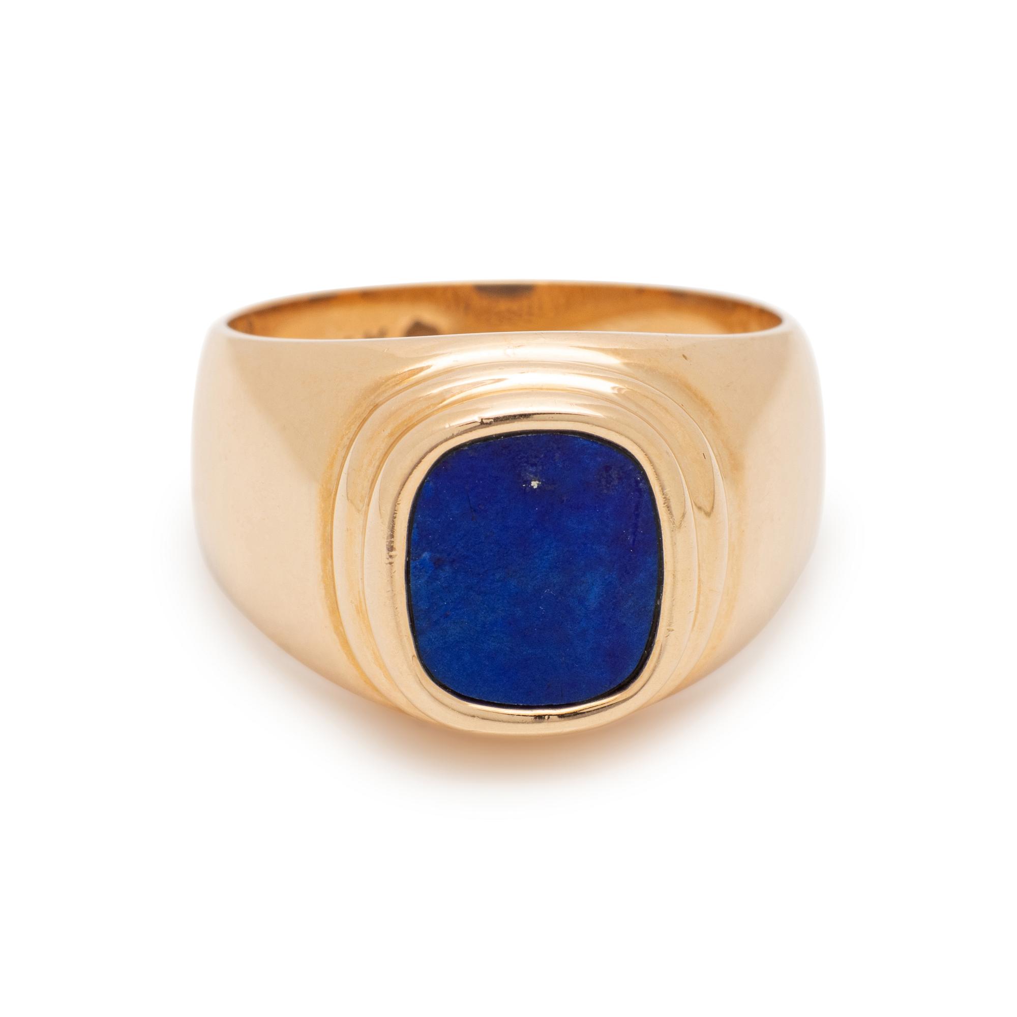 YELLOW GOLD AND LAPIS LAZULI RING