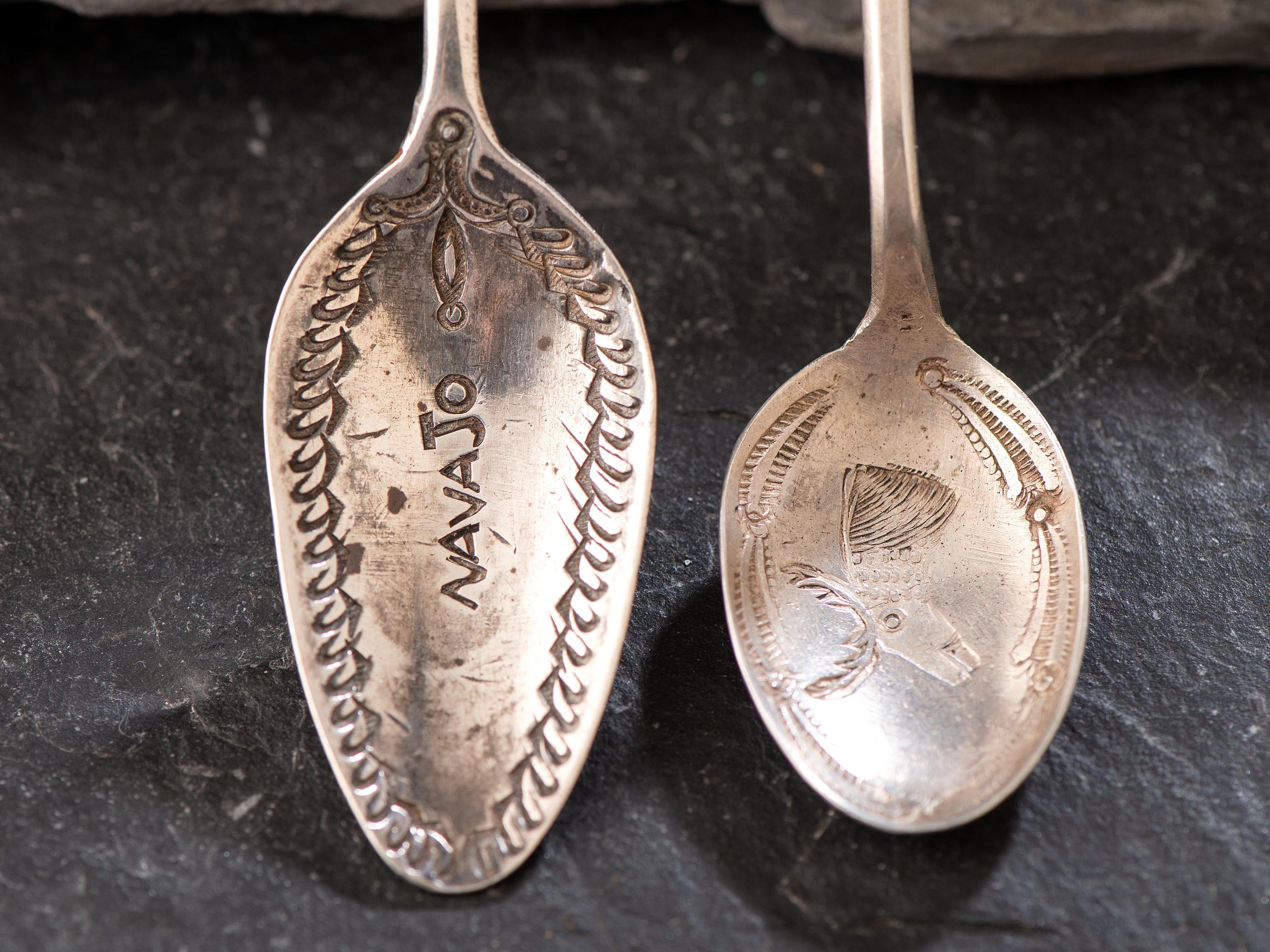 Pair of Early Navajo Spoons