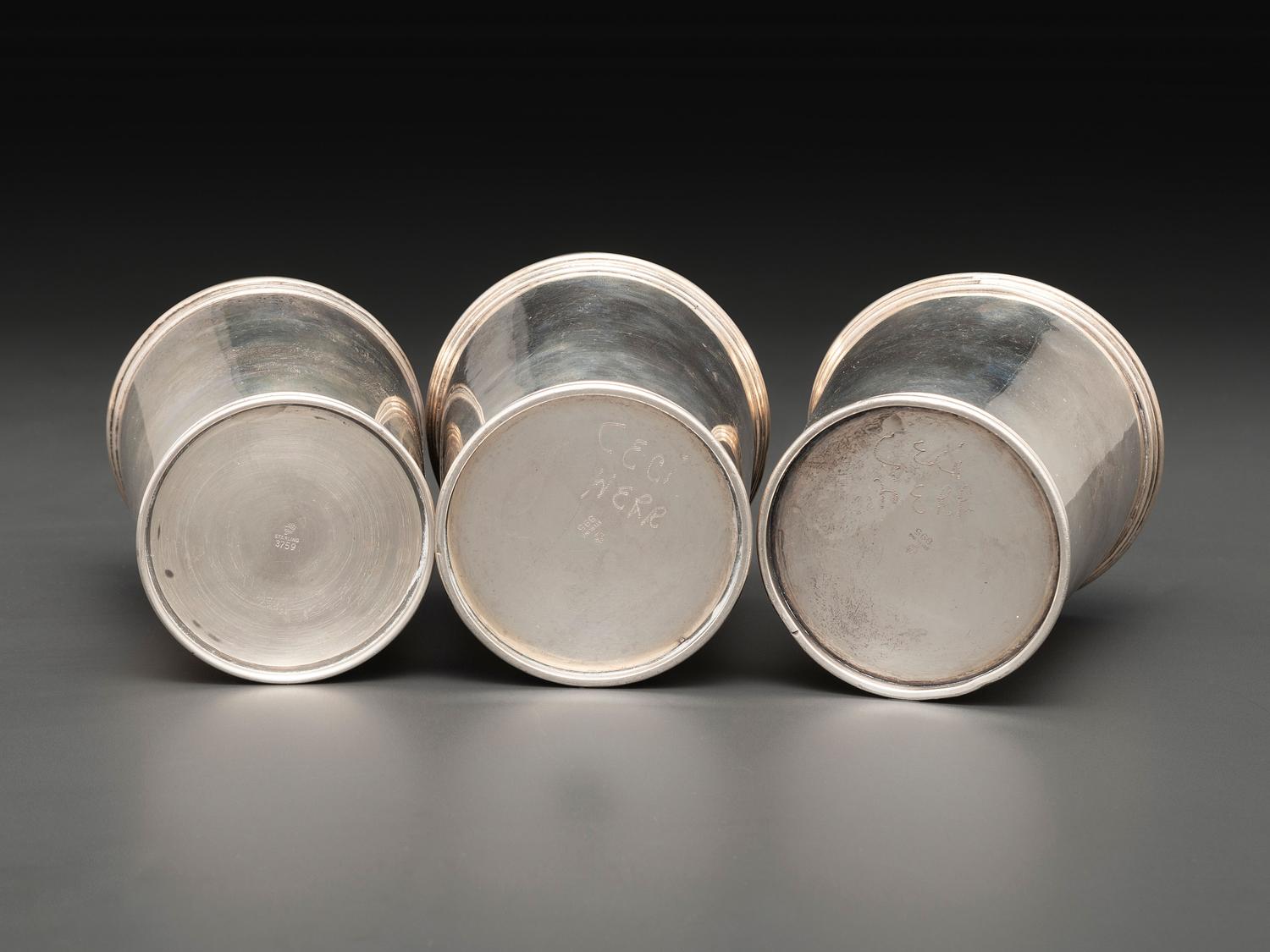 Three Silver Julep Cups