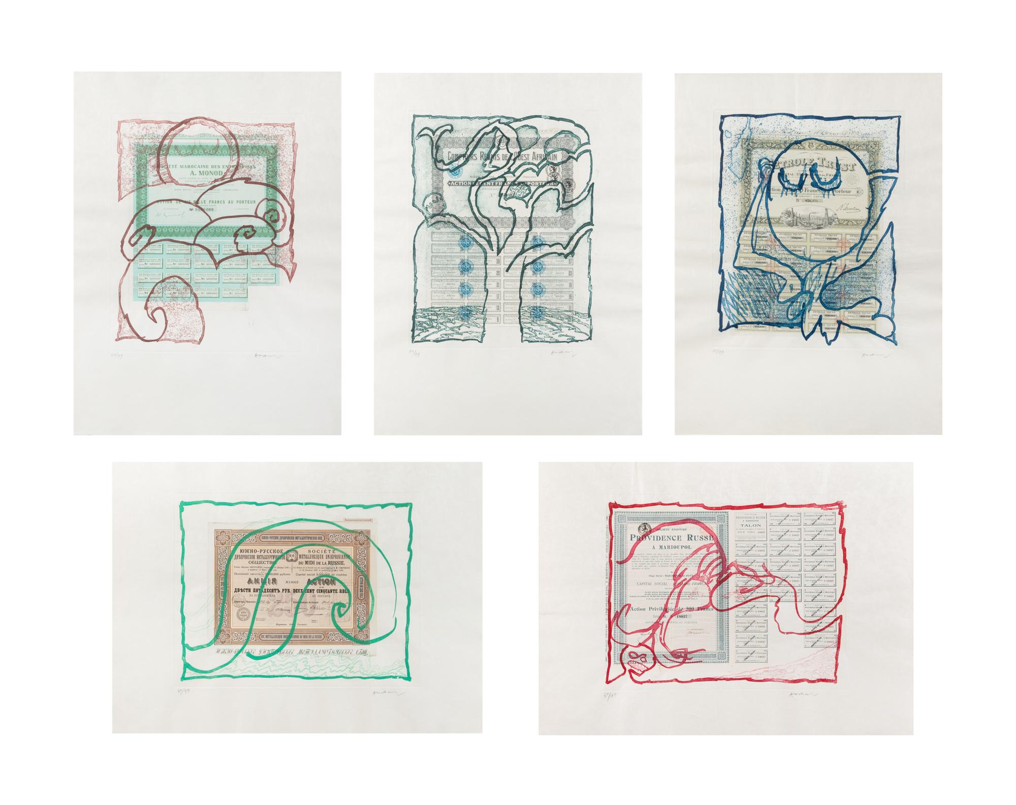 Krach (complete set of five prints)