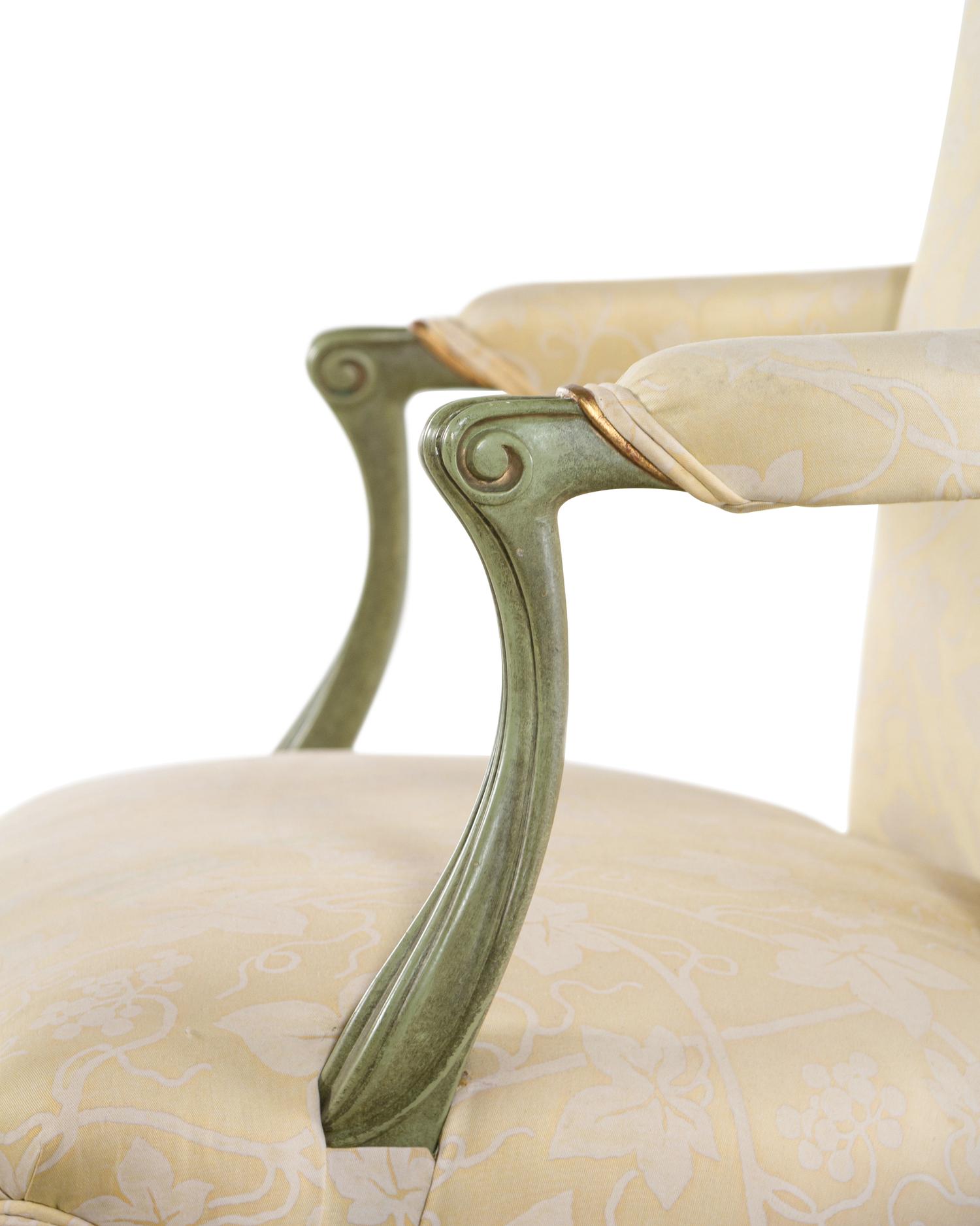 A George III Style Painted Armchair