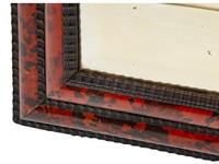 A Flemish Baroque Style Faux Tortoise and Ebonized Wood Mirror