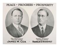 [POLITICS]. A pair of jugate campaign posters promoting Cox & Roosevelt. 1920.