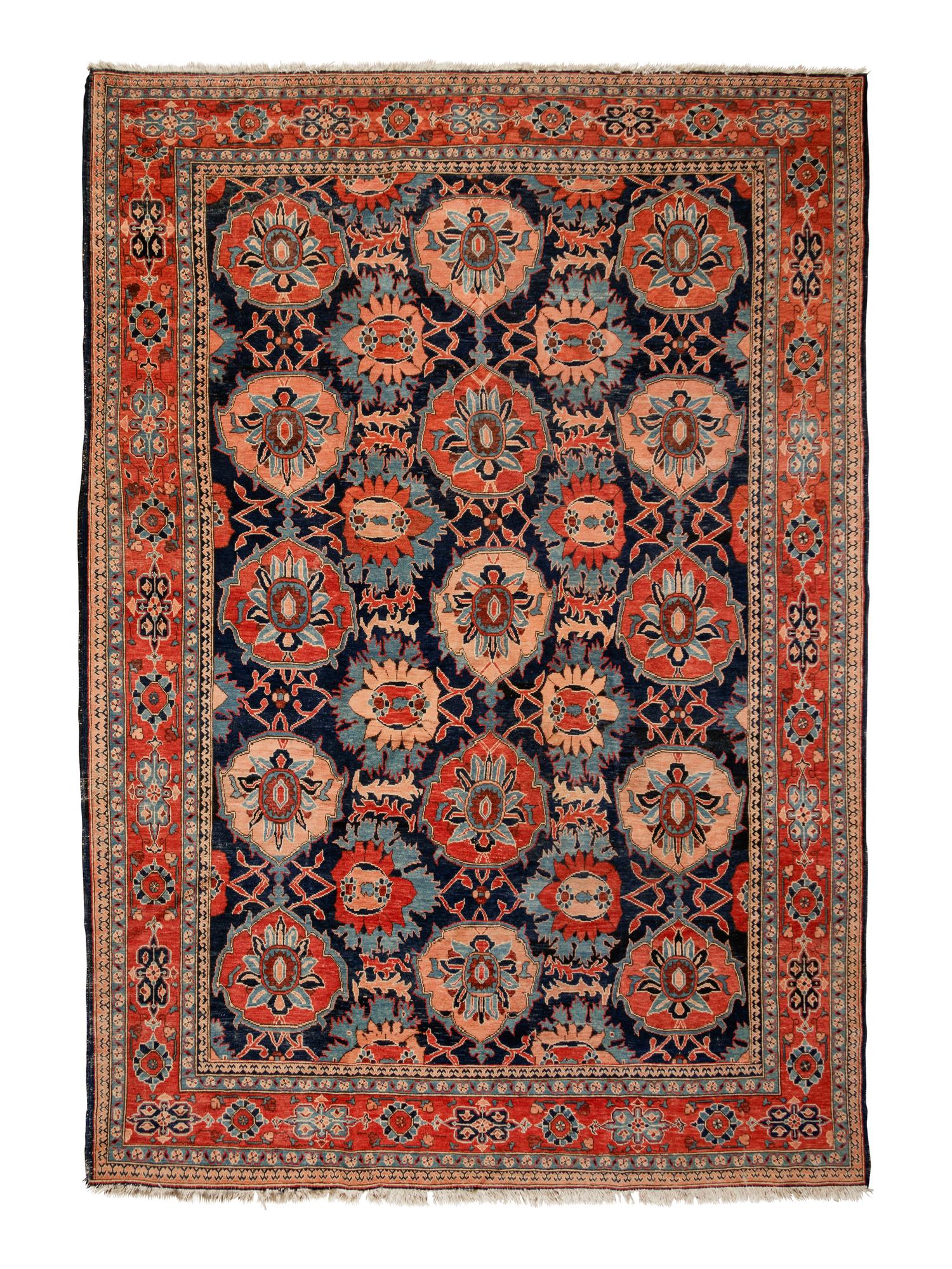 A Herati or Northwest Persian Wool Rug