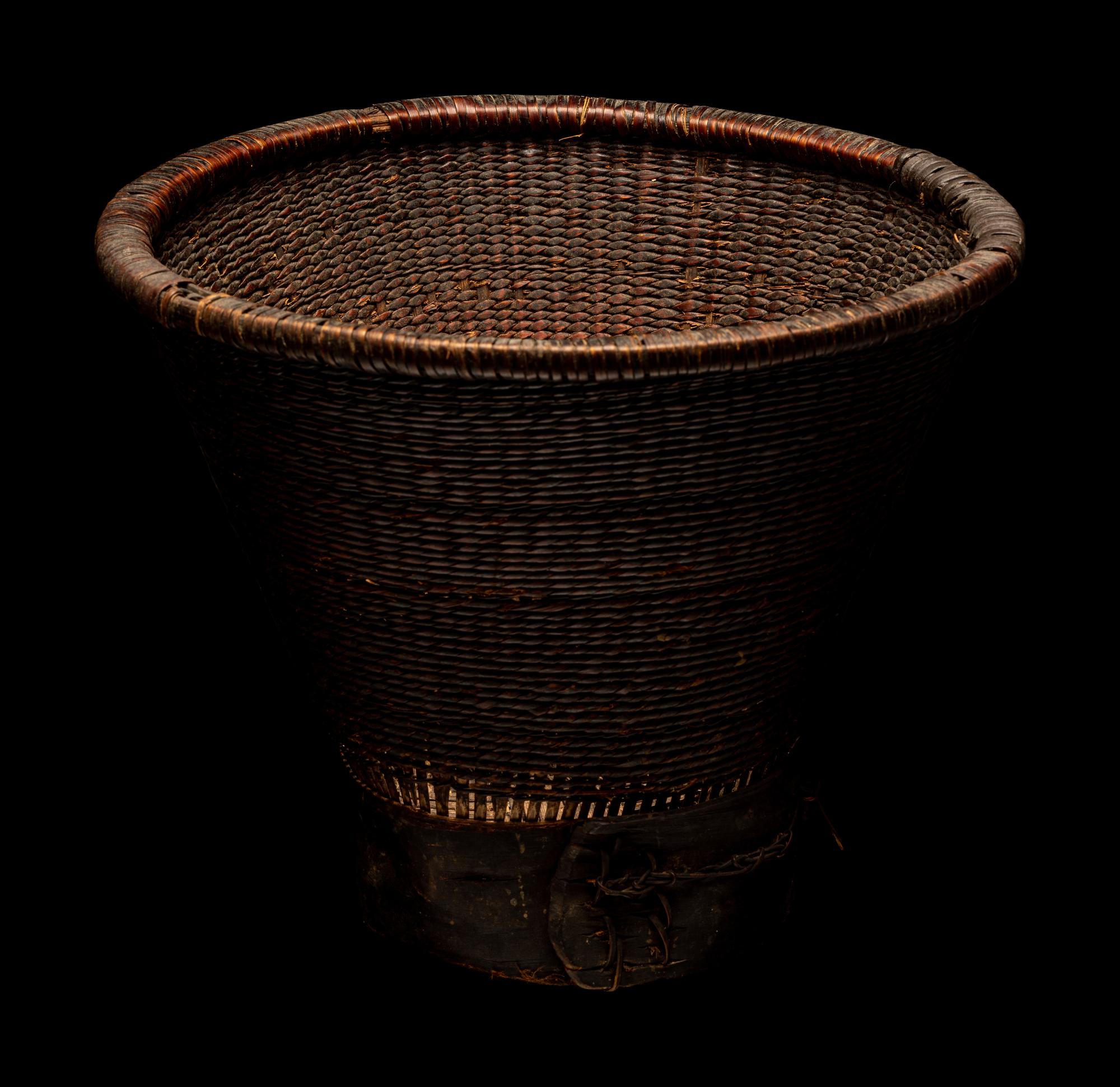 Eleven Oceanic and African Drums, Baskets, and Tools