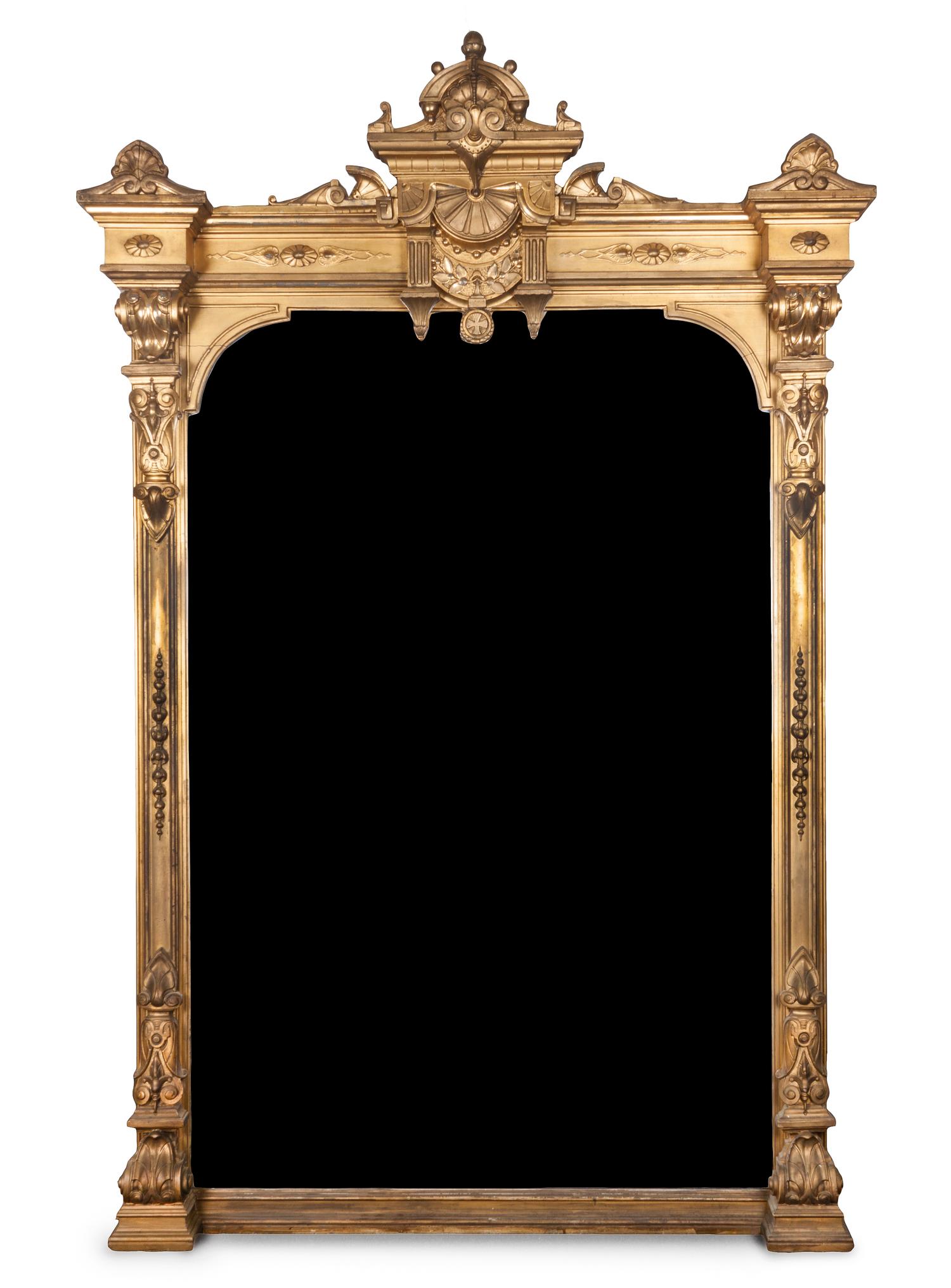 A Victorian Giltwood Pier Mirror 85 x 52 inches.