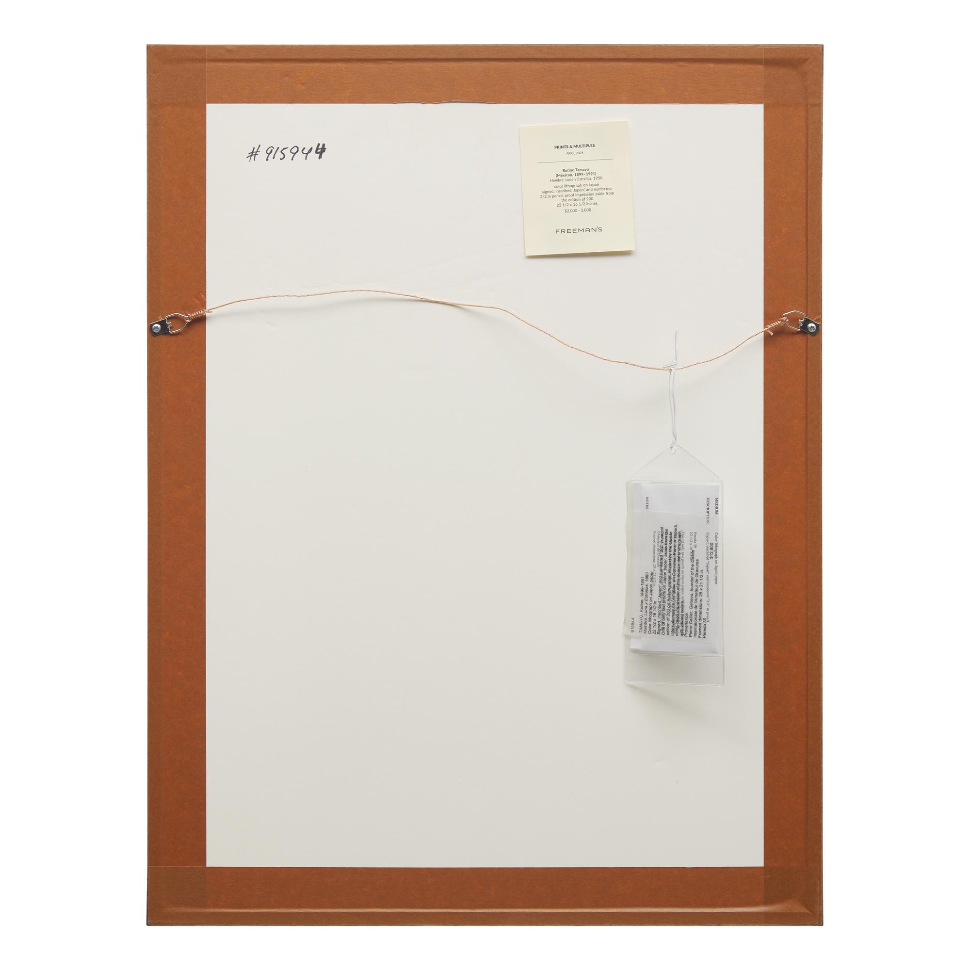 Rufino Tamayo (Mexican, 1899–1991) — Hombre, Luna y Estrellas, 1950