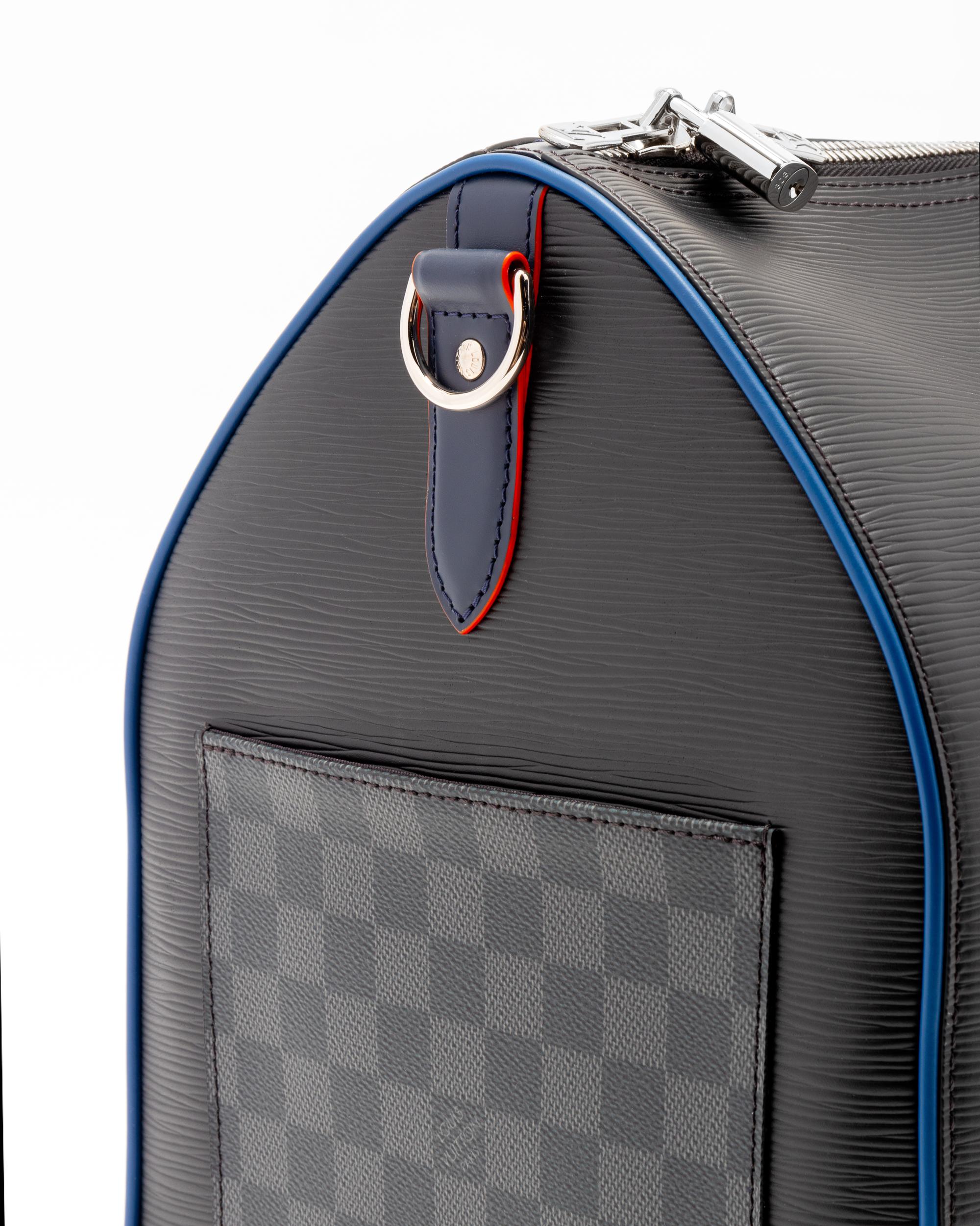 Louis Vuitton Limited Edition Keepall Bandoulière 50 in Black Epi Leather, Patchwork, 2018