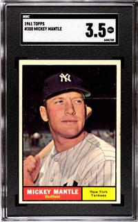 A Complete Set of 1961 Topps Baseball Cards Including SGC Graded Key Cards (589/589),
