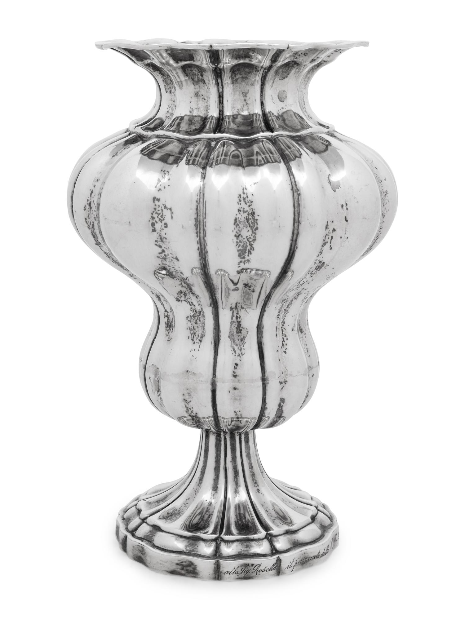 An Eastern European Silver Vase
