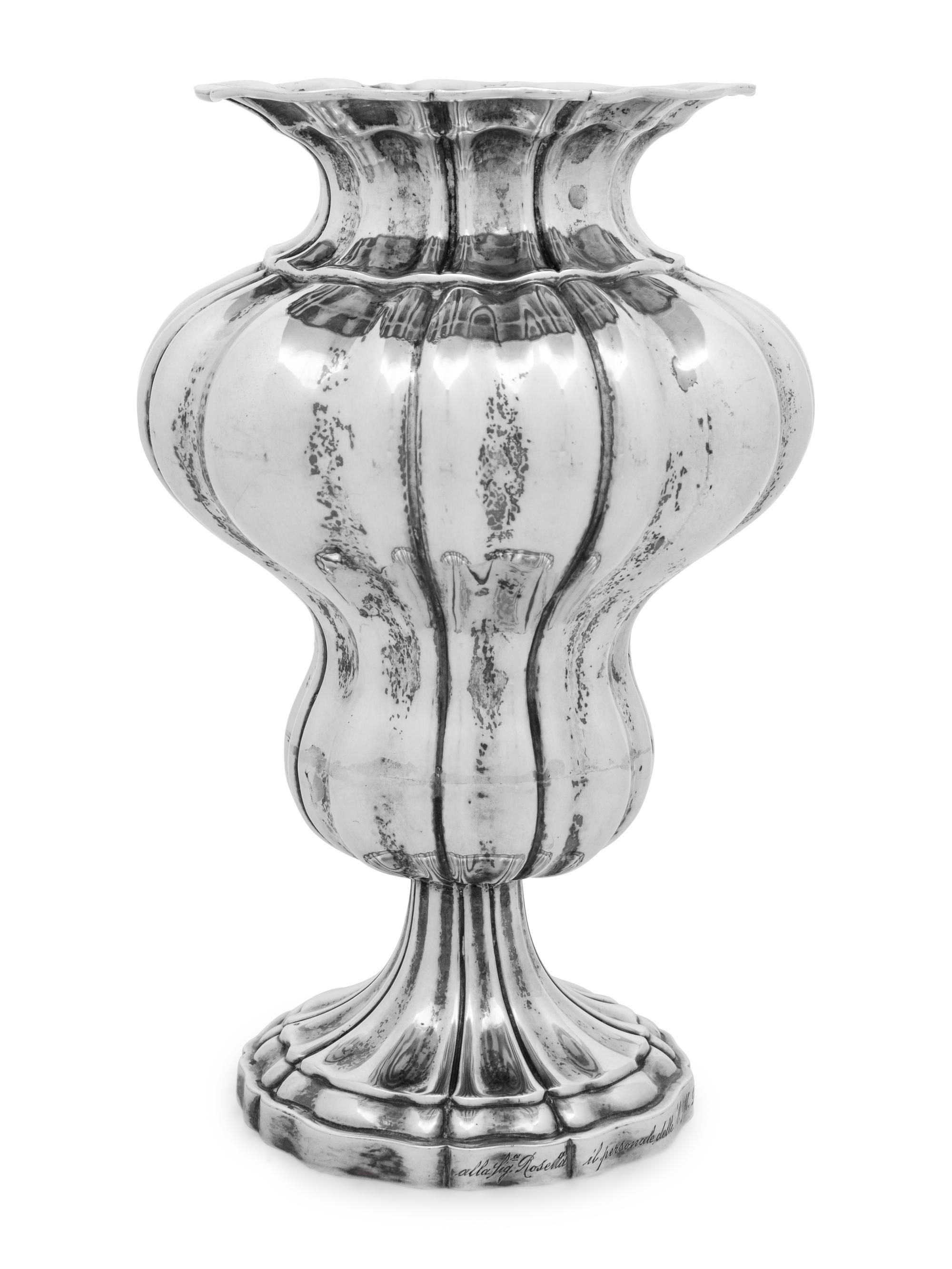 An Eastern European Silver Vase