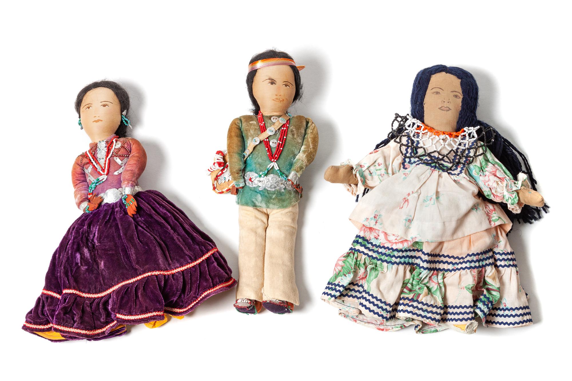 Group of Three Navajo Dolls