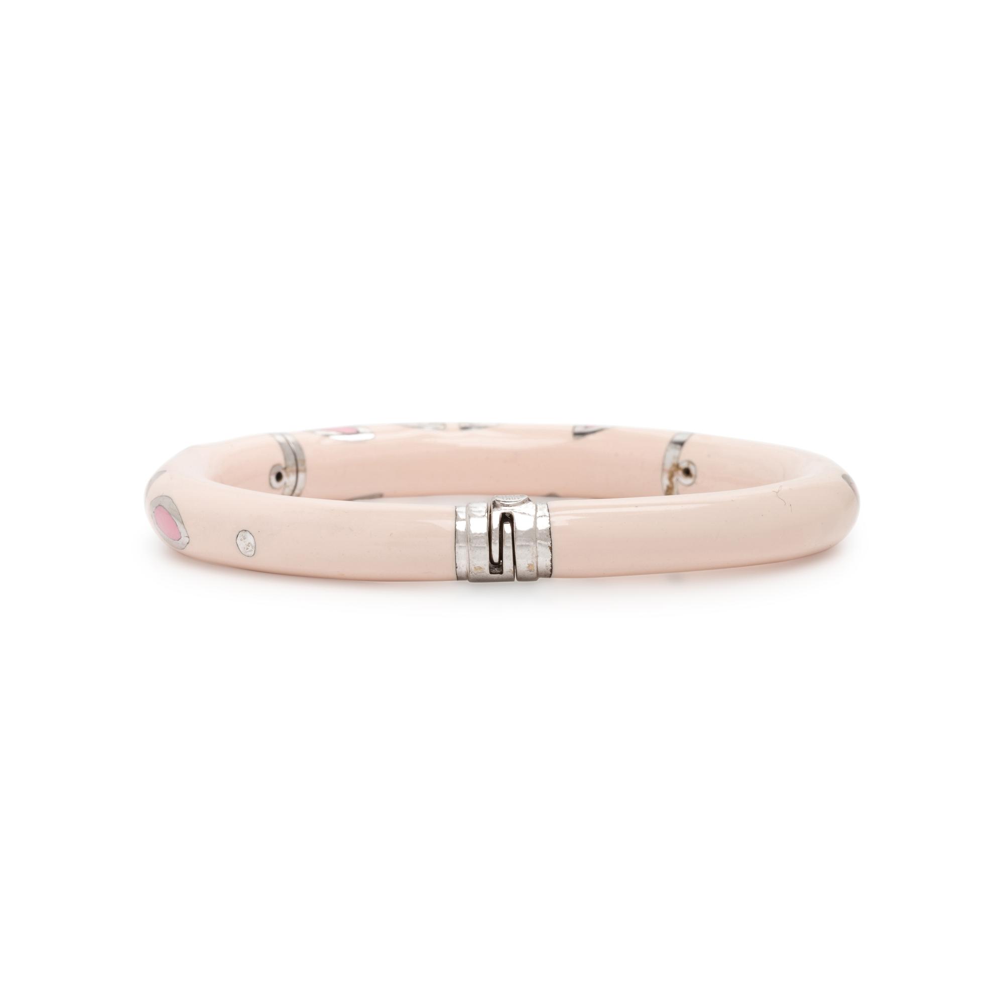 La Nouvelle Bague, Collection of Four Enamel and Diamond Bangles