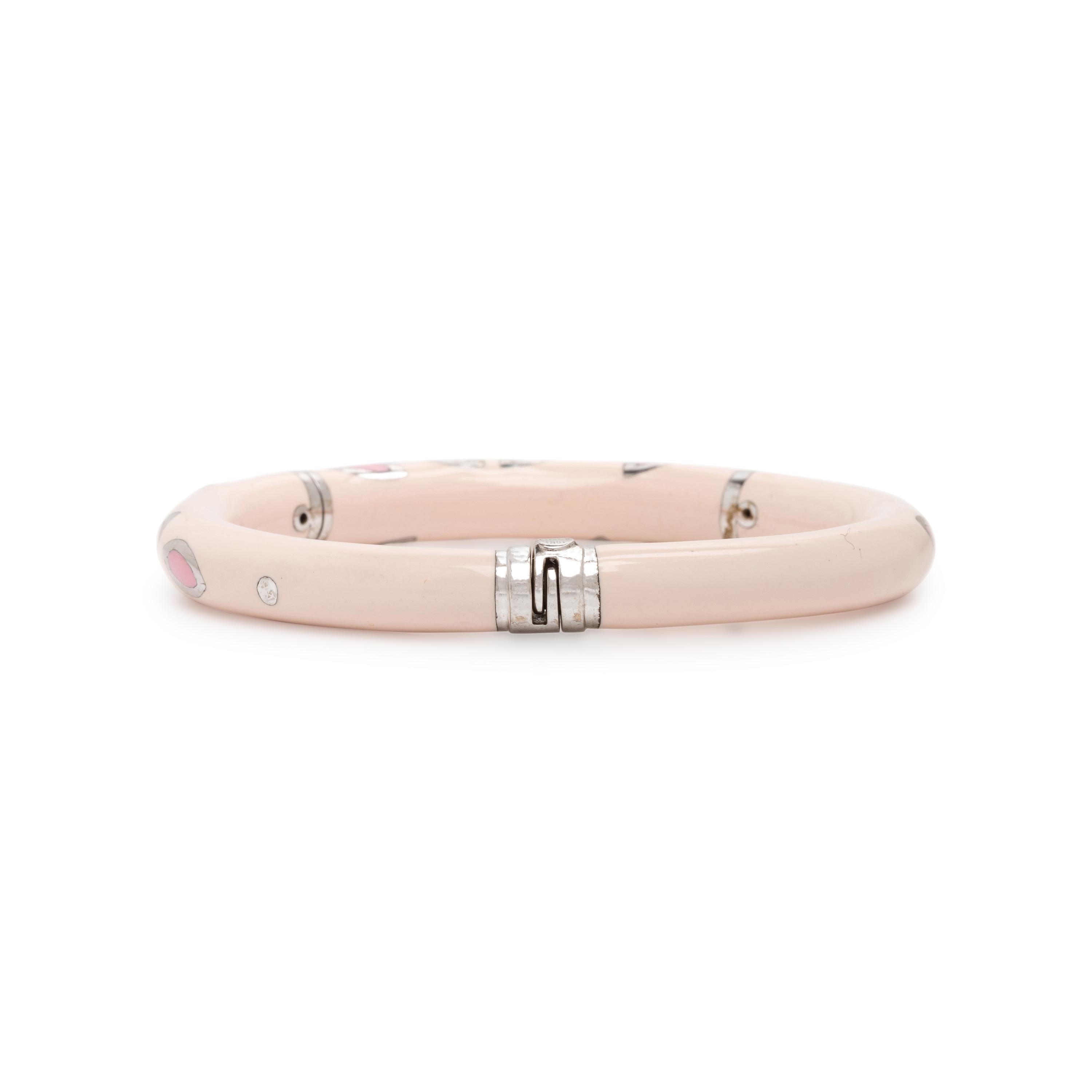 La Nouvelle Bague, Collection of Four Enamel and Diamond Bangles