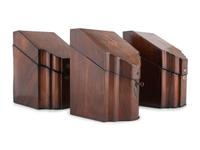 Three English Mahogany Knife Boxes