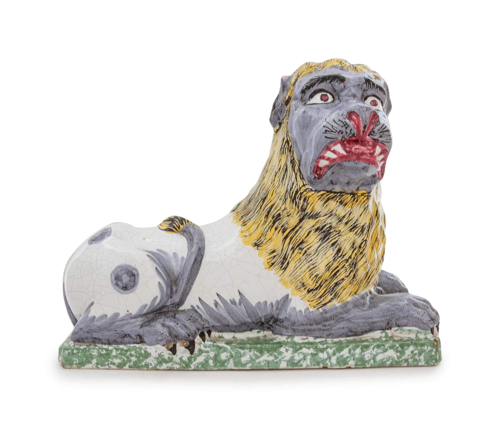 A Luneville Faïence Lion