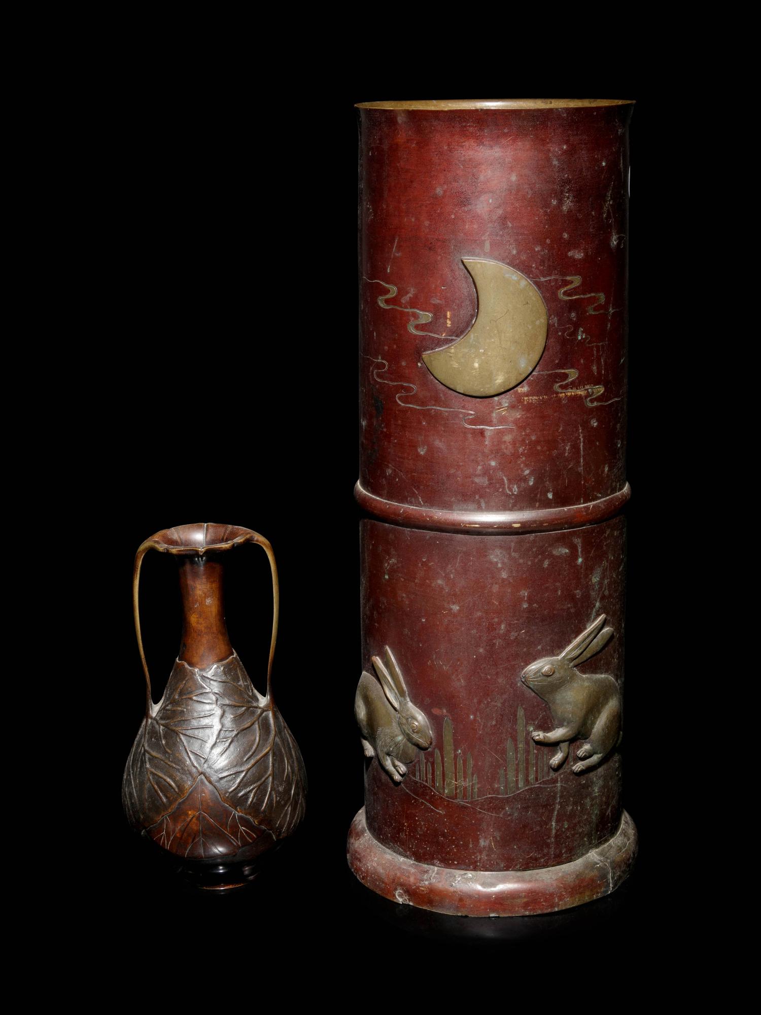 Two Japanese Bronze Articles