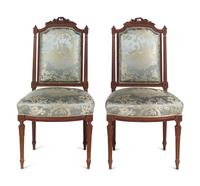 A Pair of Louis XVI Style Side Chairs
