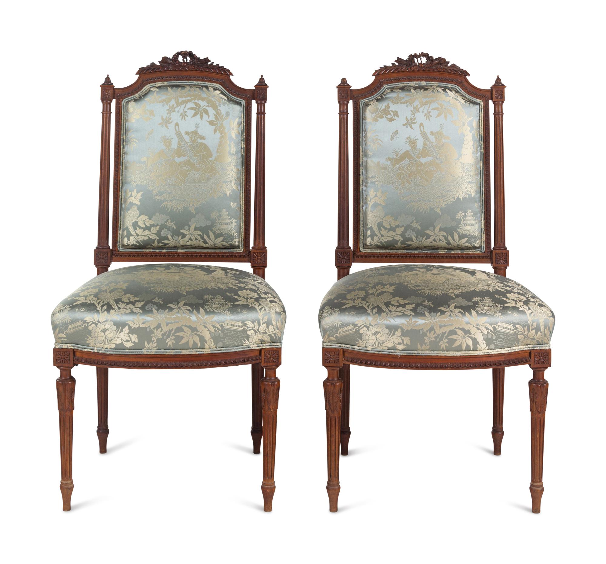 A Pair of Louis XVI Style Side Chairs