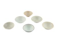 Six Chinese Song-Style Qingbai Glazed Porcelain Bowls