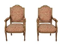 A Pair of Louis XVI Style Fauteuils