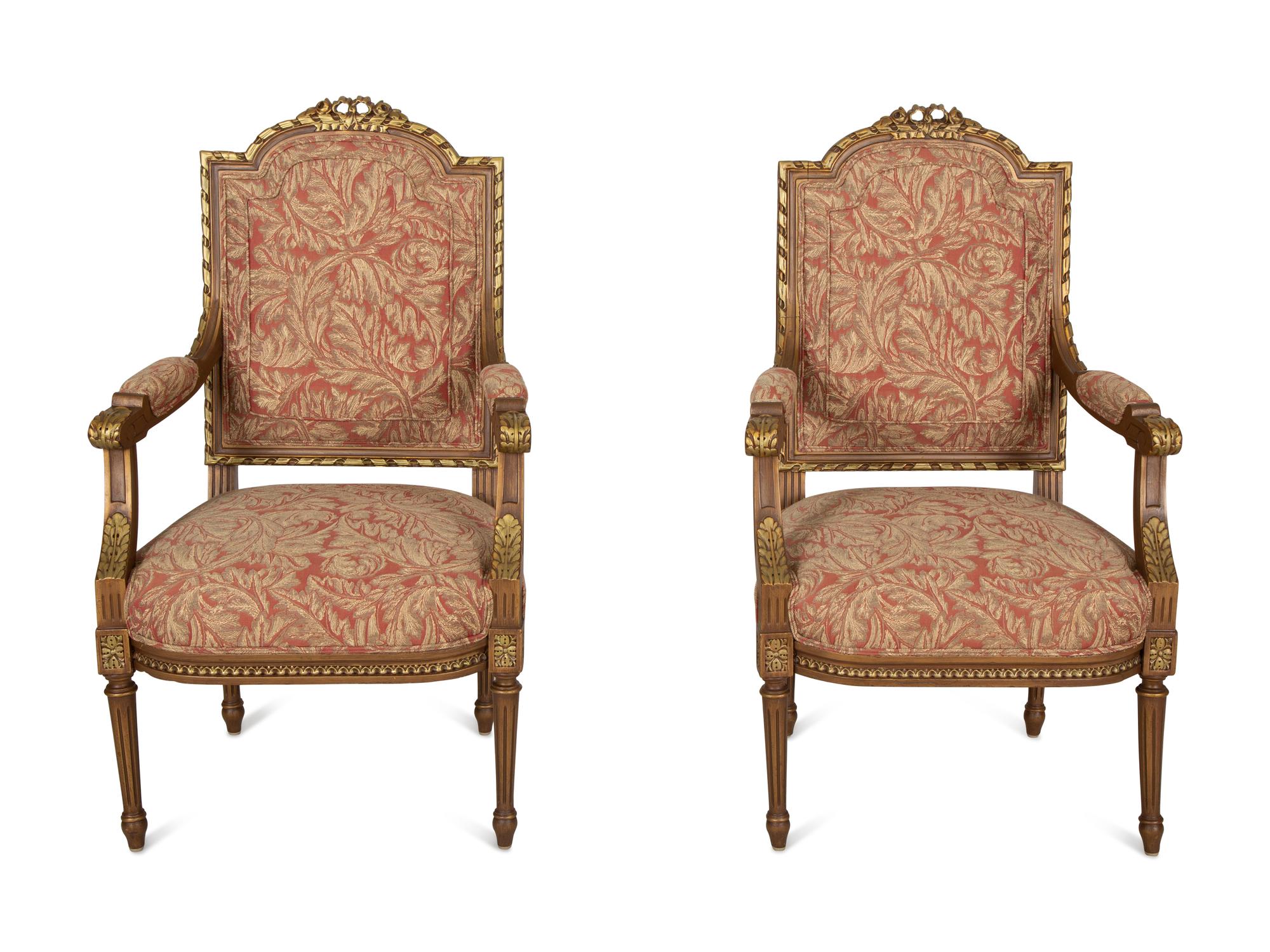 A Pair of Louis XVI Style Fauteuils