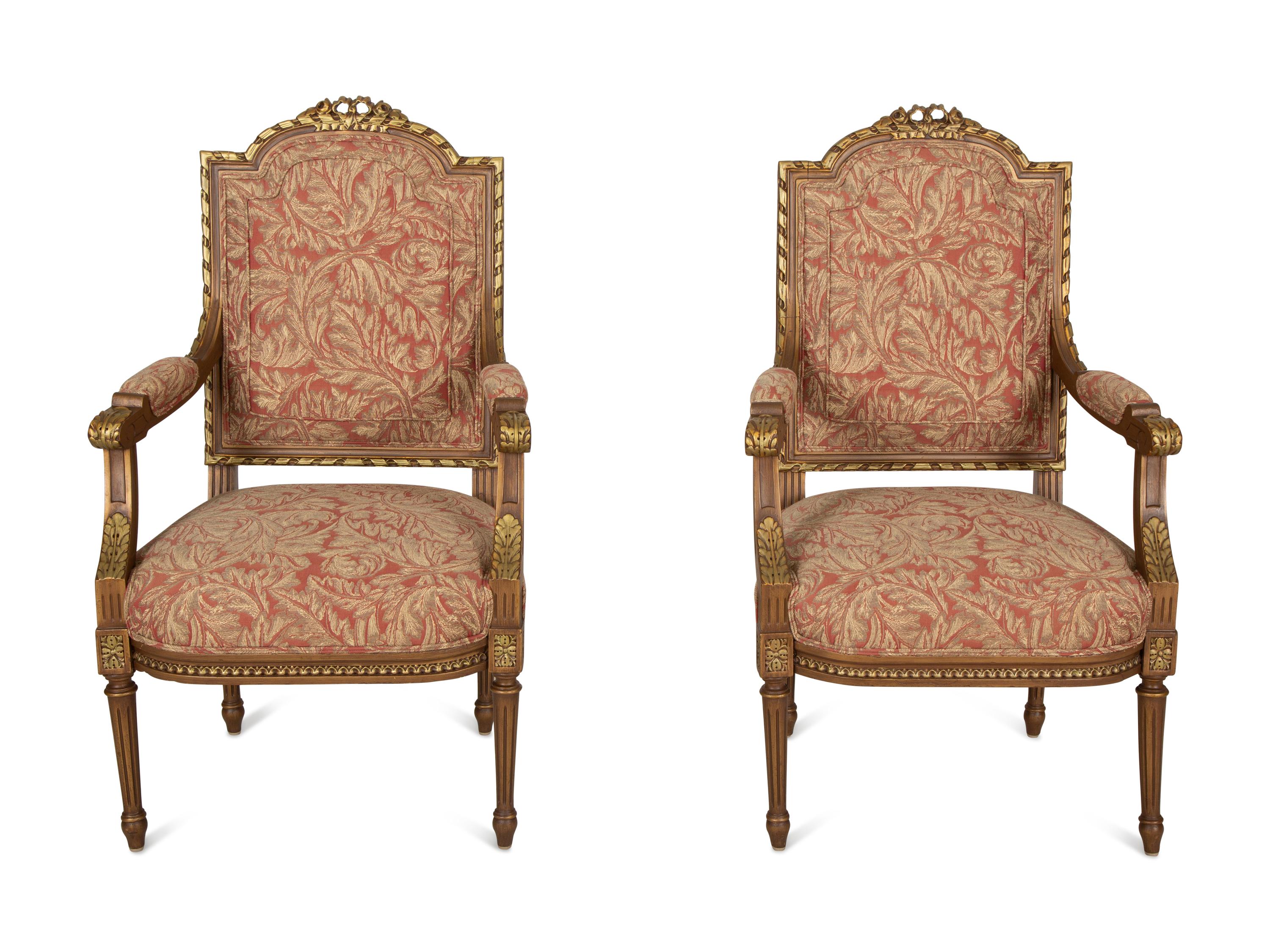 A Pair of Louis XVI Style Fauteuils