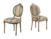A Pair of Louis XVI Style Painted Side Chairs