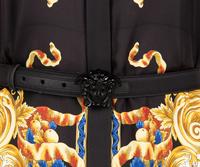 Versace Tribute "Native Americans" Silk Print Shirt Dress, Spring 2018