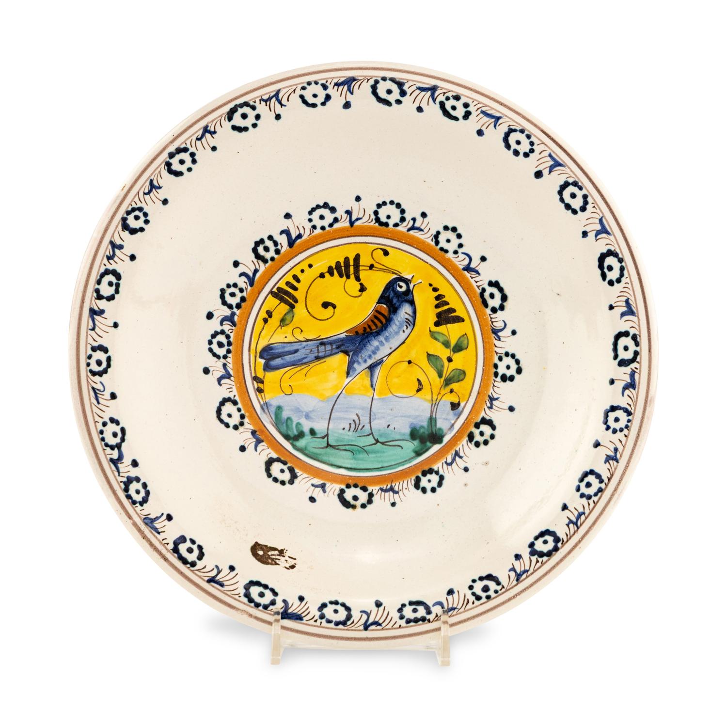A Delft Polychrome Decorated Dish