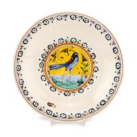 A Delft Polychrome Decorated Dish