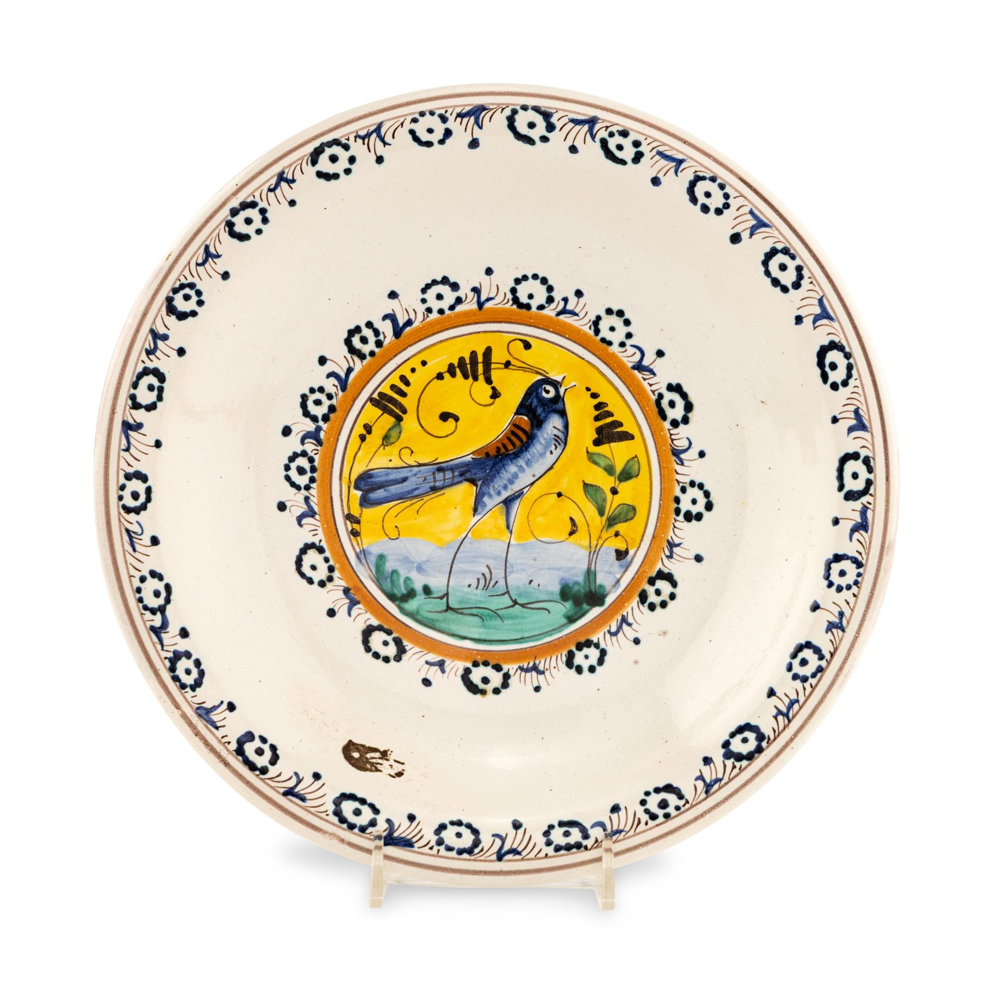 A Delft Polychrome Decorated Dish