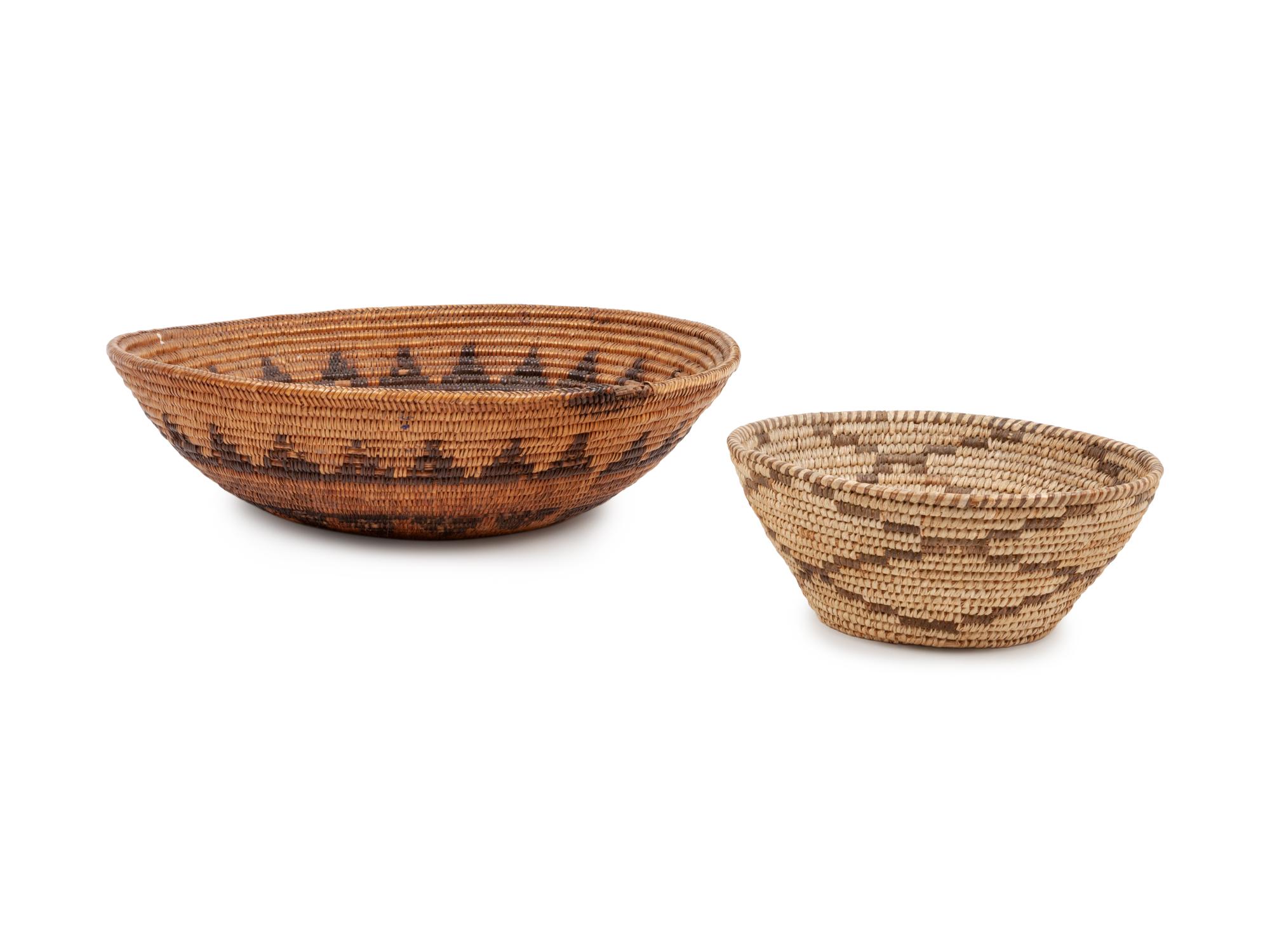 Navajo Wedding Basket and Tohono O'odham Basket