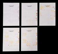 A Group of Five 2010 Joe Torre Signed Autograph Los Angeles Dodgers Umpire Lineup Cards from The Collection of Baseball Hall of Famer Ted Simmons,