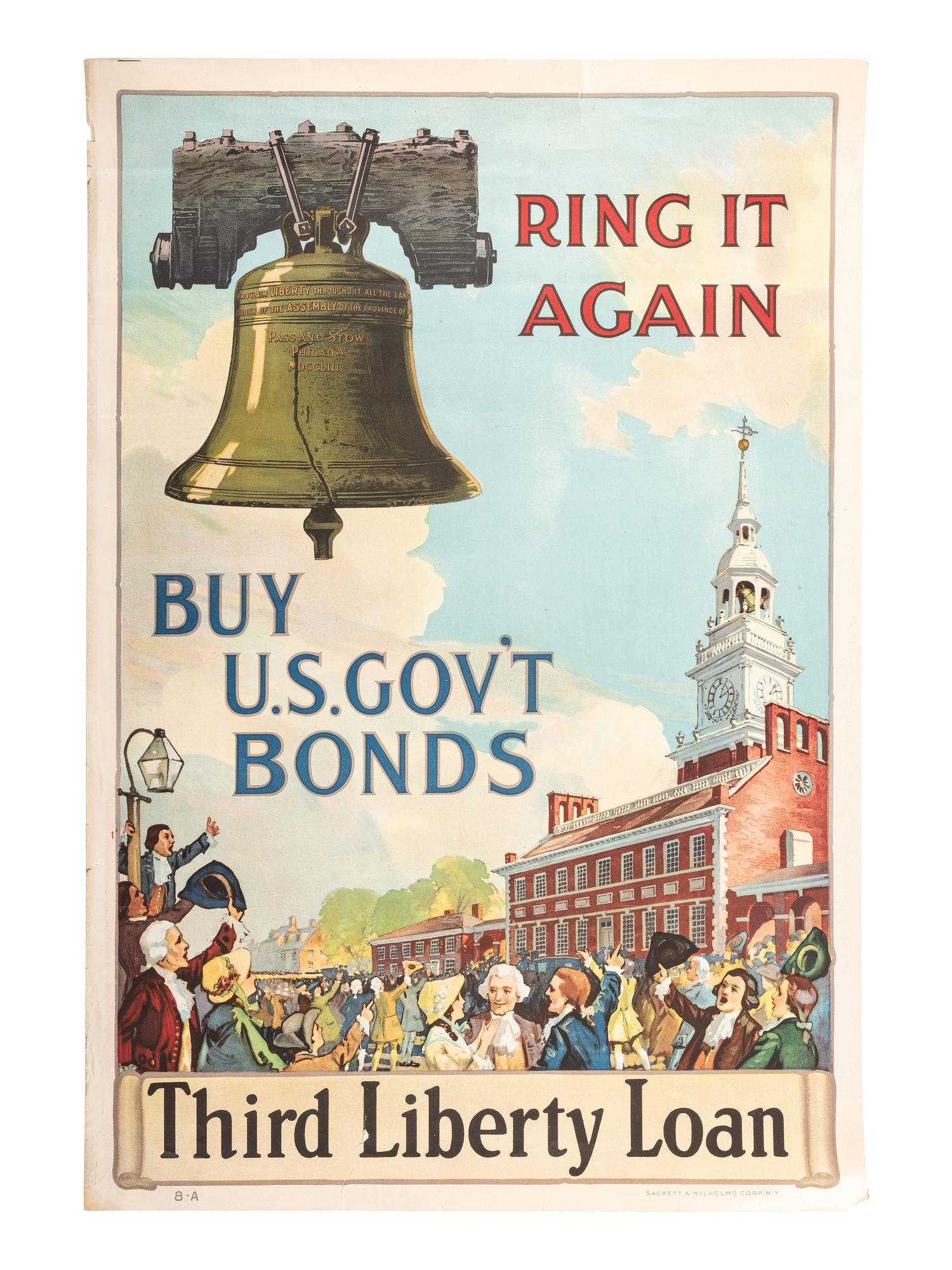 [WORLD WAR I]. A pair of posters promoting government bonds as part of the Third Liberty Loan, comprising: