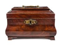 An English Mahogany Tea Caddy Width 10 inches.