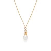 Collection of Cultured Pearl, Diamond, and Yellow Gold Jewelry